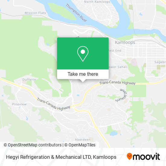 Hegyi Refrigeration & Mechanical LTD map