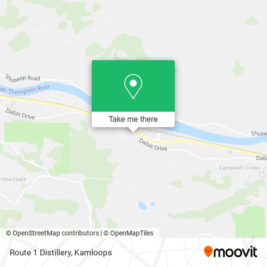 Route 1 Distillery map