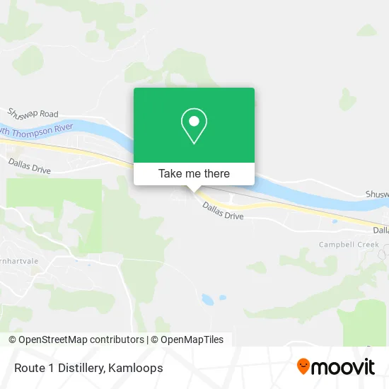 Route 1 Distillery map