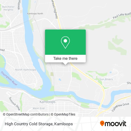 High Country Cold Storage map