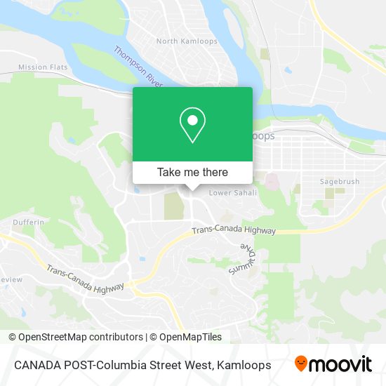 CANADA POST-Columbia Street West map