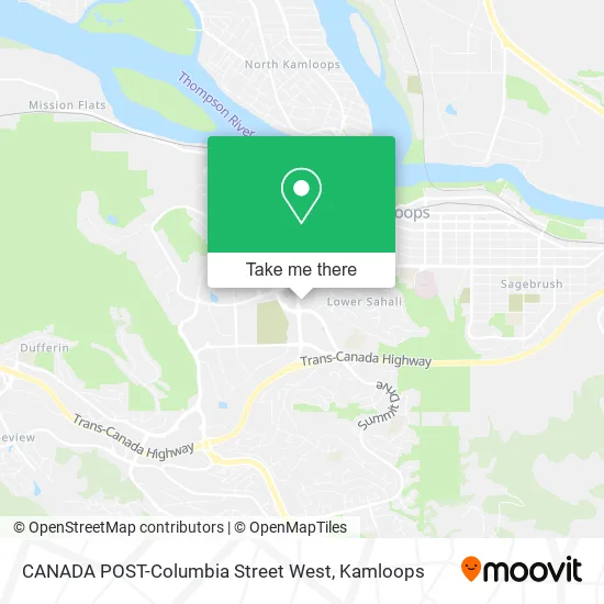 CANADA POST-Columbia Street West map
