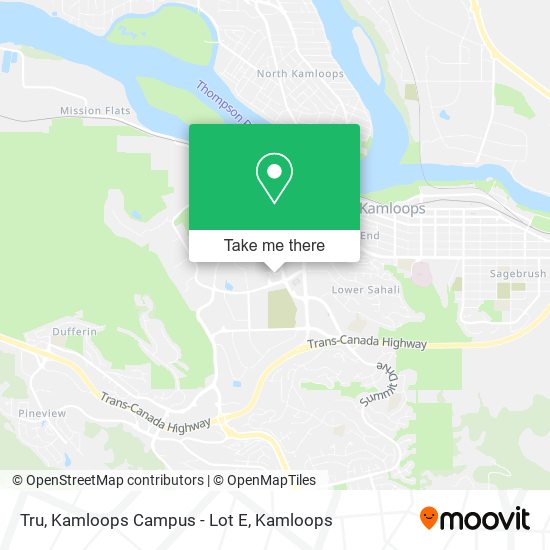 Tru, Kamloops Campus - Lot E map