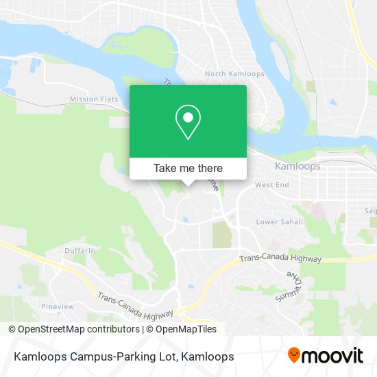 Kamloops Campus-Parking Lot map