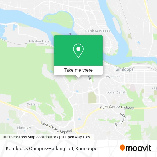 Kamloops Campus-Parking Lot map
