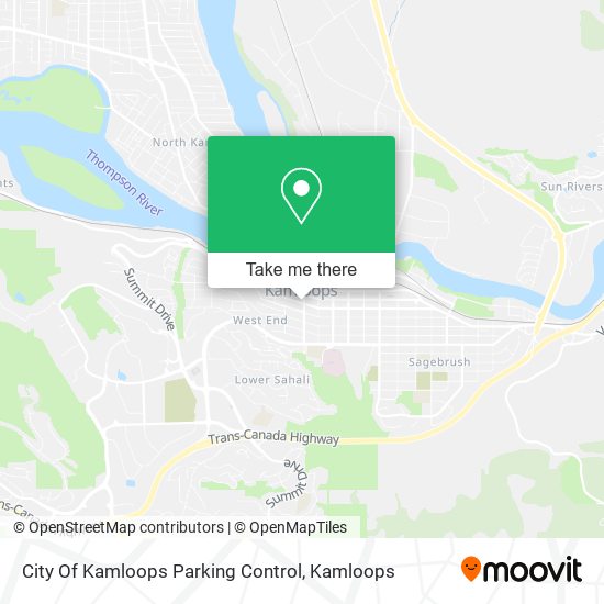 City Of Kamloops Parking Control map