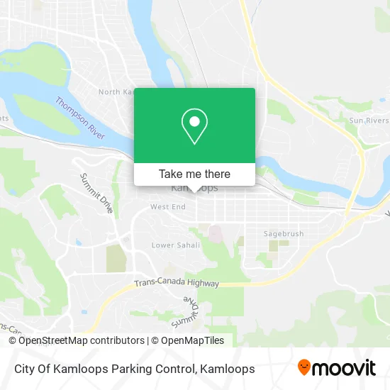 City Of Kamloops Parking Control map