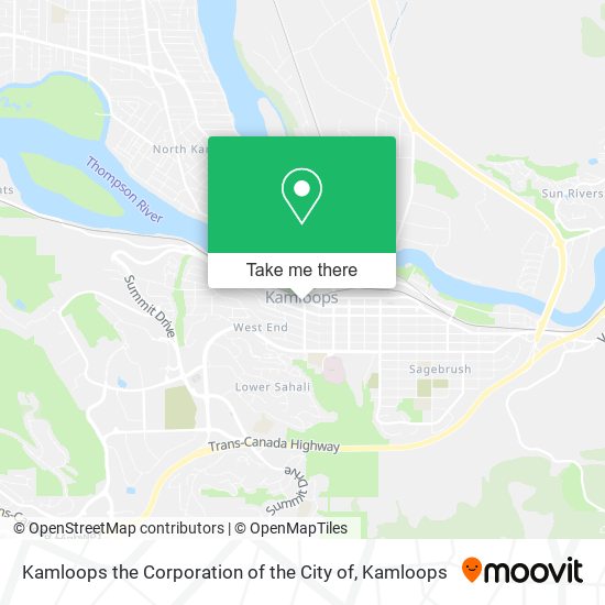Kamloops the Corporation of the City of map