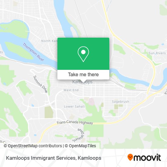 Kamloops Immigrant Services map