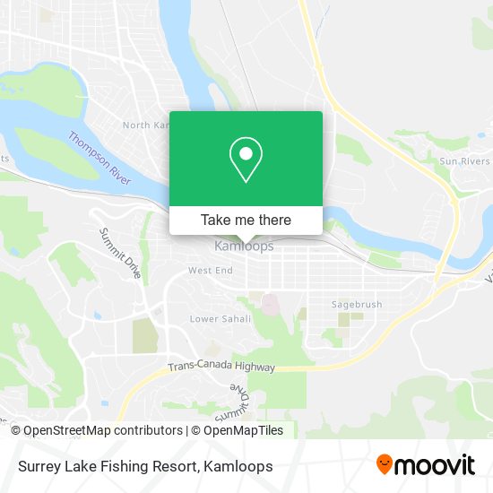 Surrey Lake Fishing Resort map