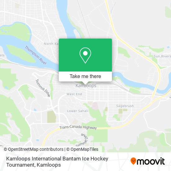 Kamloops International Bantam Ice Hockey Tournament map
