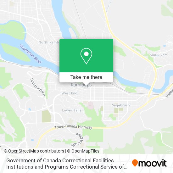 Government of Canada Correctional Facilities Institutions and Programs Correctional Service of Cana map