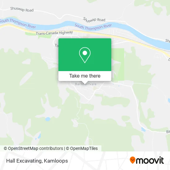 Hall Excavating map