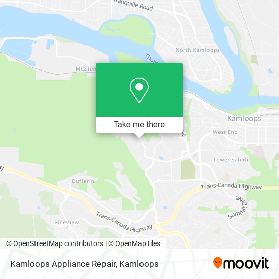 Kamloops Appliance Repair map