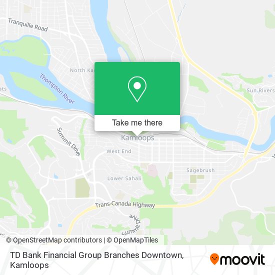 TD Bank Financial Group Branches Downtown map
