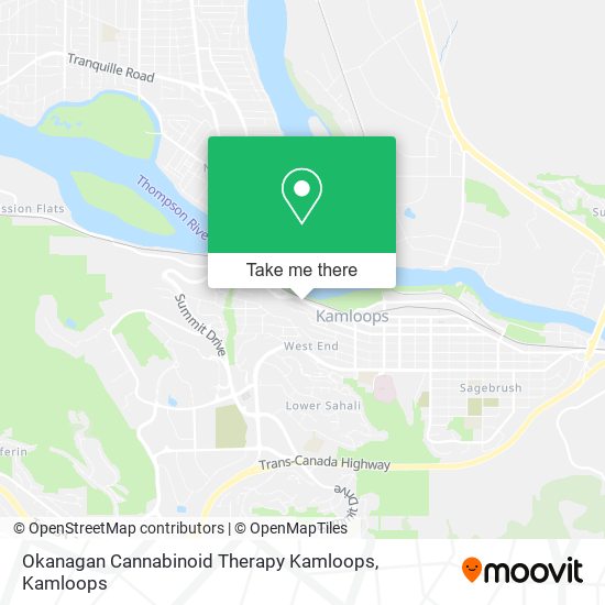 Okanagan Cannabinoid Therapy Kamloops map