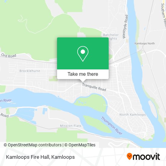 Kamloops Fire Hall map
