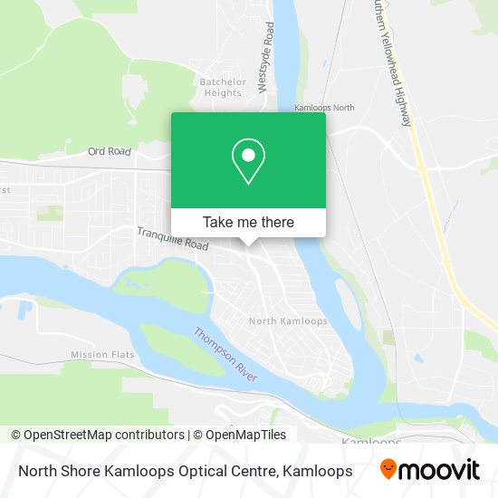 North Shore Kamloops Optical Centre map