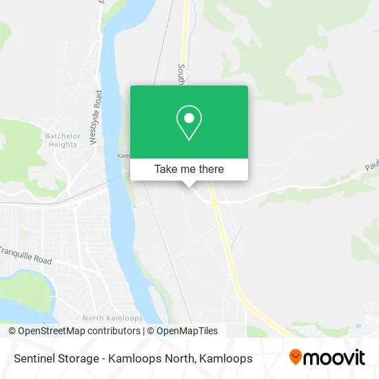 Sentinel Storage - Kamloops North map