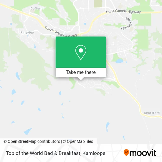 Top of the World Bed & Breakfast map