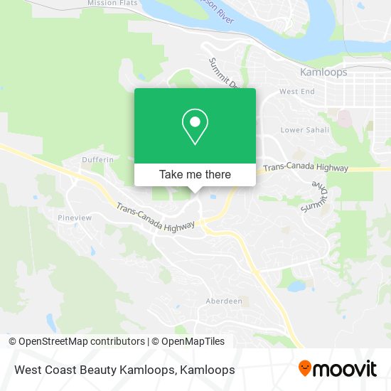 West Coast Beauty Kamloops map