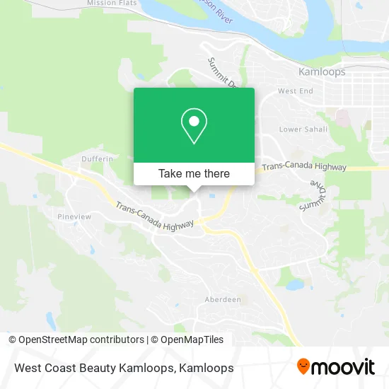 West Coast Beauty Kamloops map