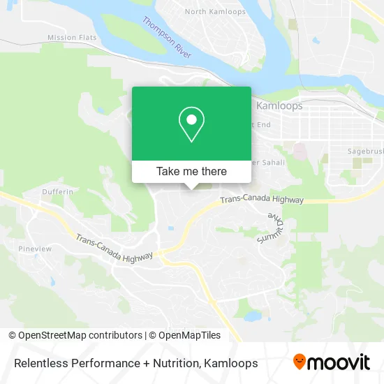 Relentless Performance + Nutrition map