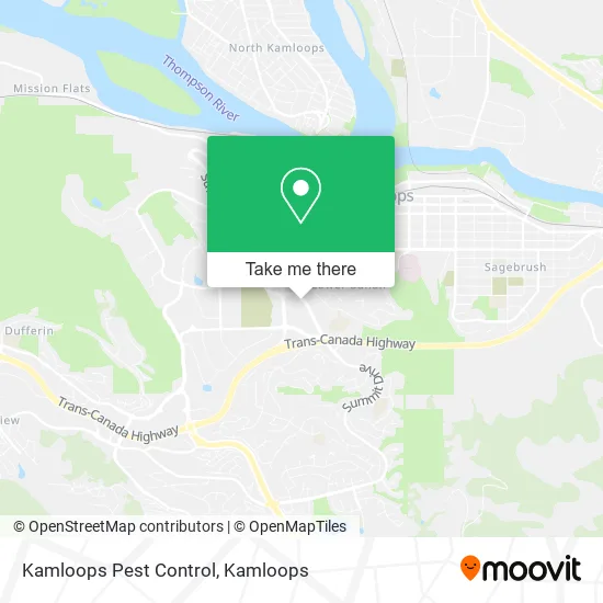 Kamloops Pest Control map
