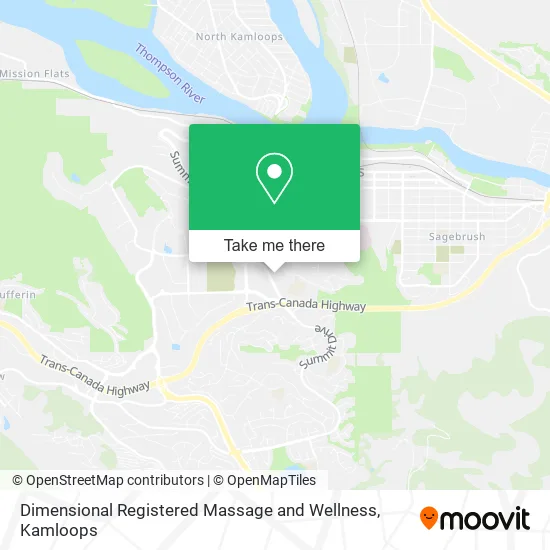 Dimensional Registered Massage and Wellness map