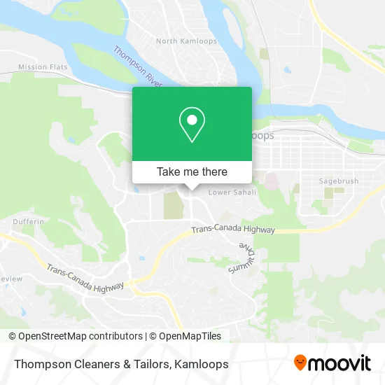 Thompson Cleaners & Tailors map