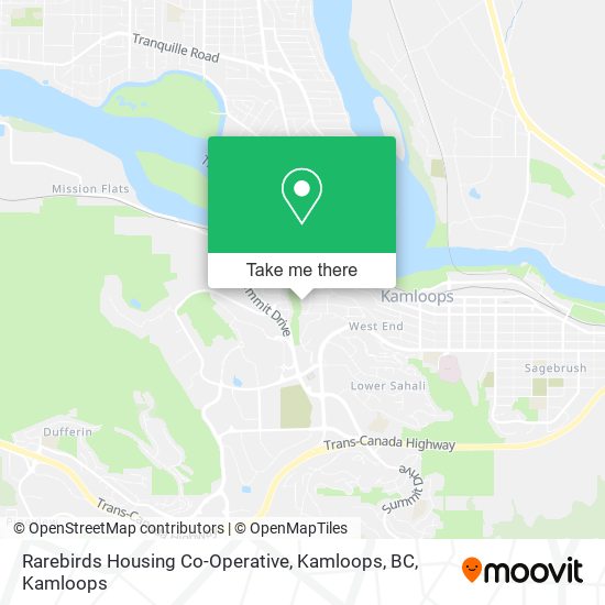 Rarebirds Housing Co-Operative, Kamloops, BC map