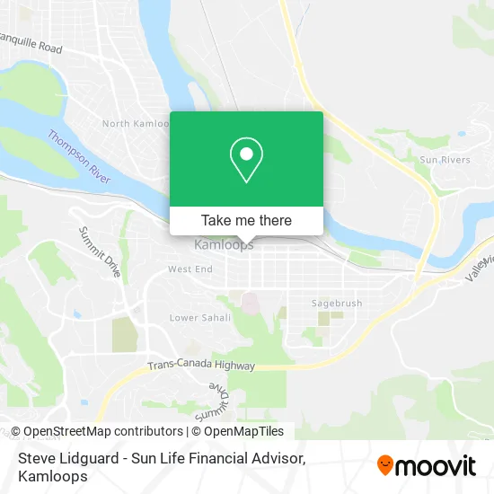Steve Lidguard - Sun Life Financial Advisor map