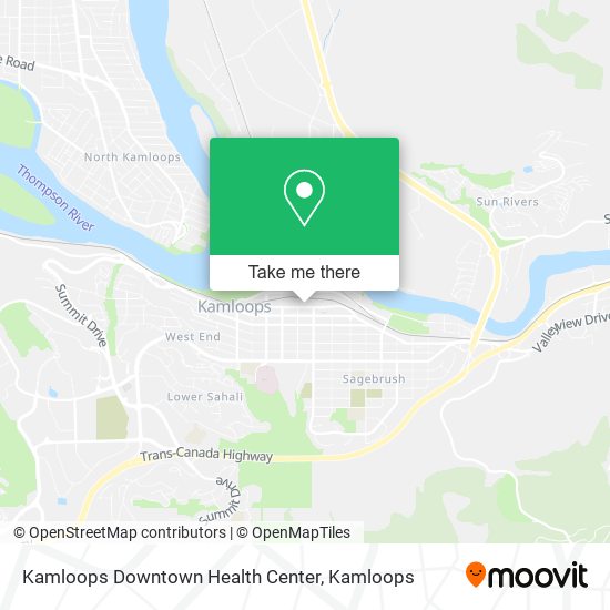 Kamloops Downtown Health Center map