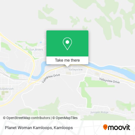 Planet Woman Kamloops map