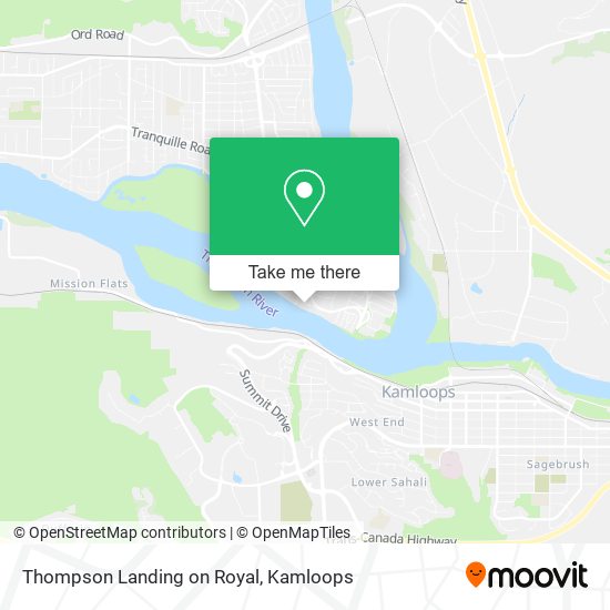 Thompson Landing on Royal map
