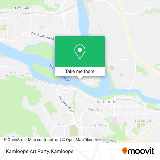 Kamloops Art Party map