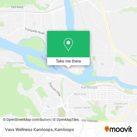 Vass Wellness Kamloops map