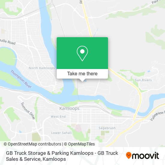 GB Truck Storage & Parking Kamloops - GB Truck Sales & Service map