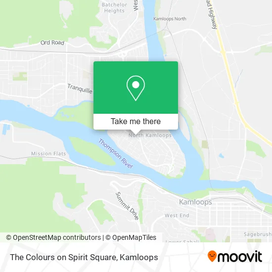 The Colours on Spirit Square map