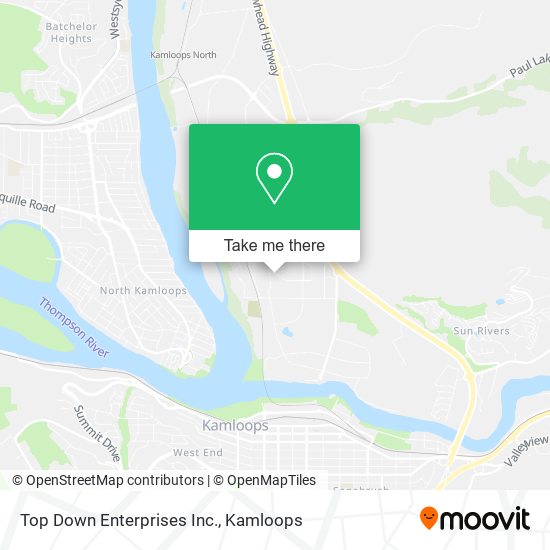 Top Down Enterprises Inc. map