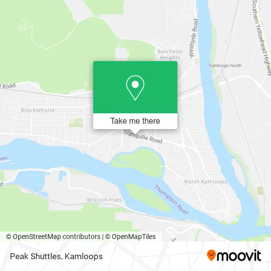 Peak Shuttles map