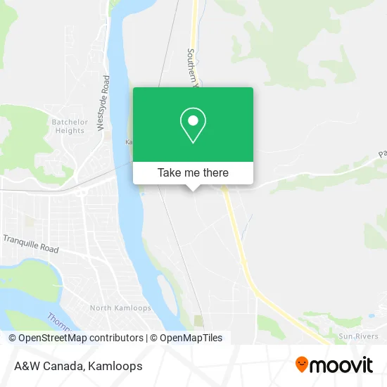 A&W Canada map