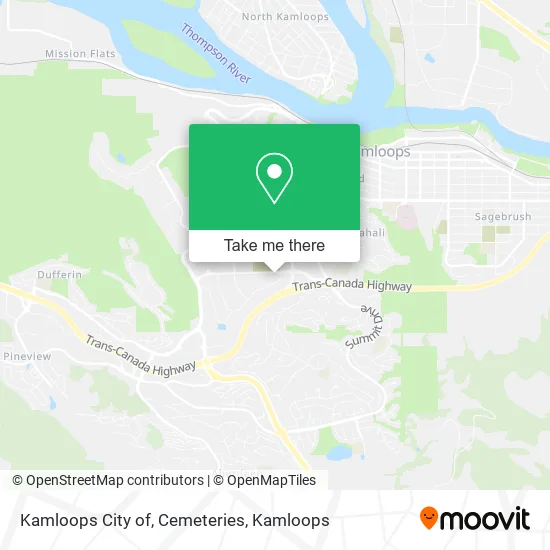 Kamloops City of, Cemeteries map