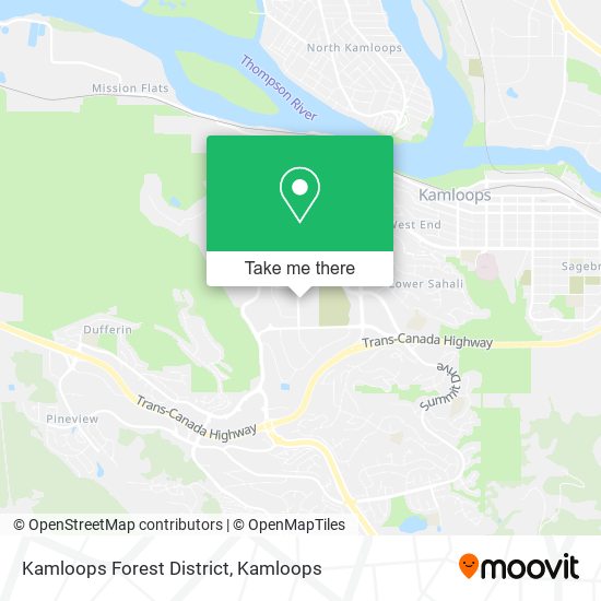 Kamloops Forest District map