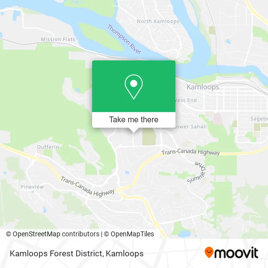 Kamloops Forest District map