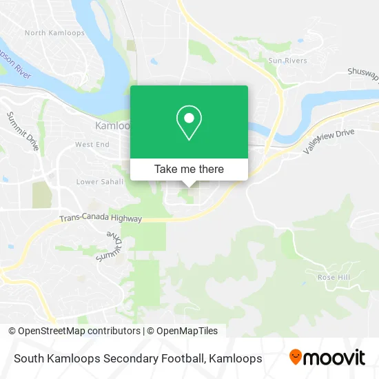 South Kamloops Secondary Football map