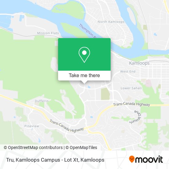 Tru, Kamloops Campus - Lot Xt map