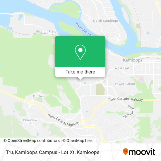 Tru, Kamloops Campus - Lot Xt map