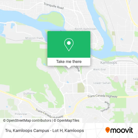 Tru, Kamloops Campus - Lot H map