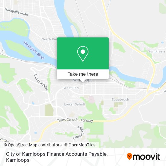 City of Kamloops Finance Accounts Payable map
